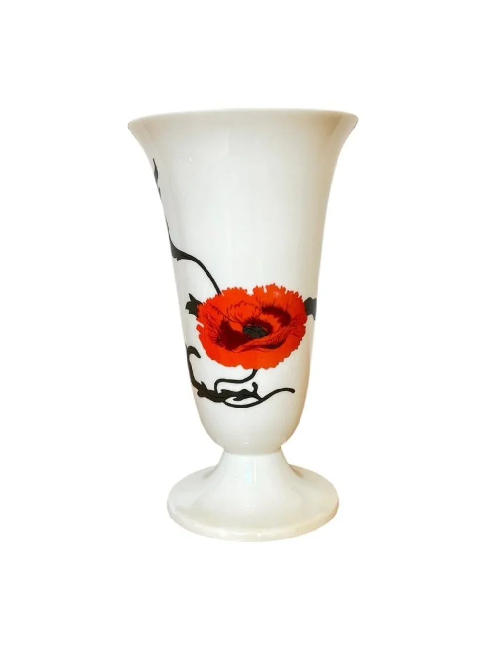 Vintage Wedgwood Bone China Cornpoppy Vase, Susie Cooper Design, Trumpet Shape,